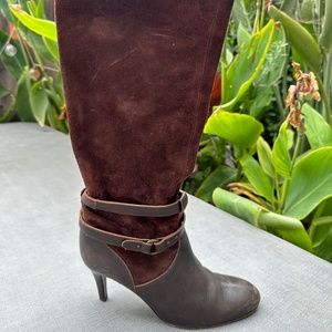 J. Crew chocolate brown Sedgewick suede boots, size 8